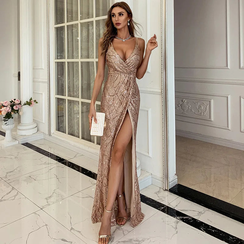 Brigitta | Elegante vestido dorado de cumpleaños