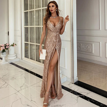 Brigitta | Elegante vestido dorado de cumpleaños