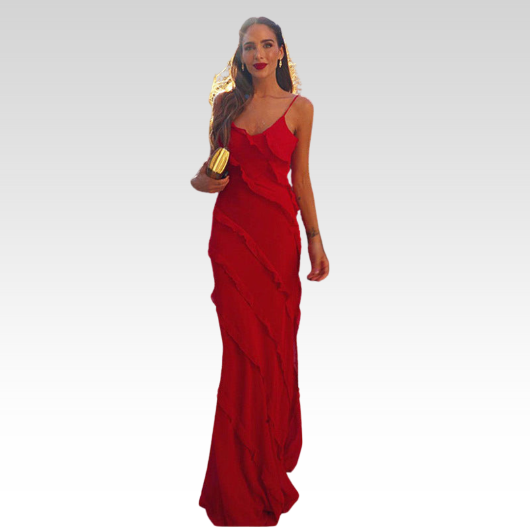 Rosaria | Elegante vestido con volantes