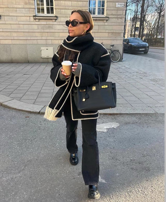 Viona | Cómoda chaqueta cruzada de lana