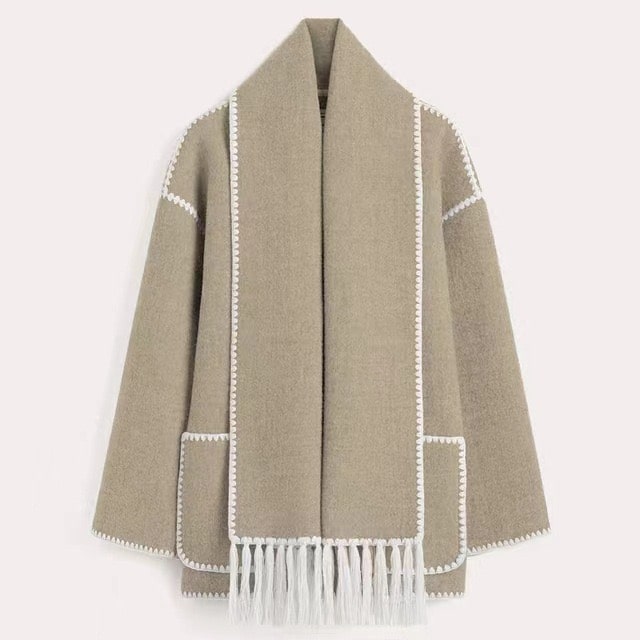 Viona | Cómoda chaqueta cruzada de lana