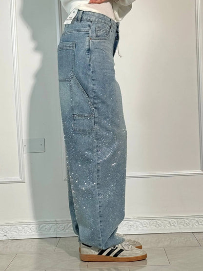 Gertrud | Jeans perlas diamante
