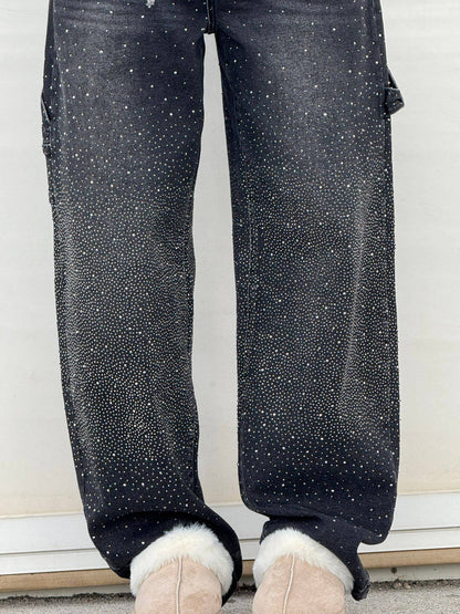 Gertrud | Jeans perlas diamante