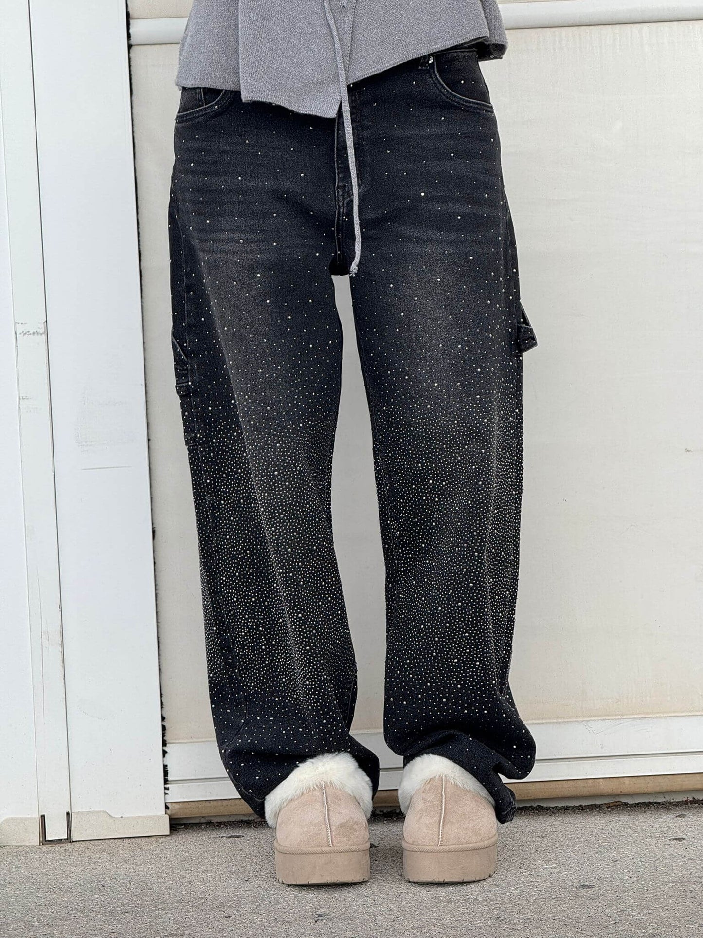 Gertrud | Jeans perlas diamante