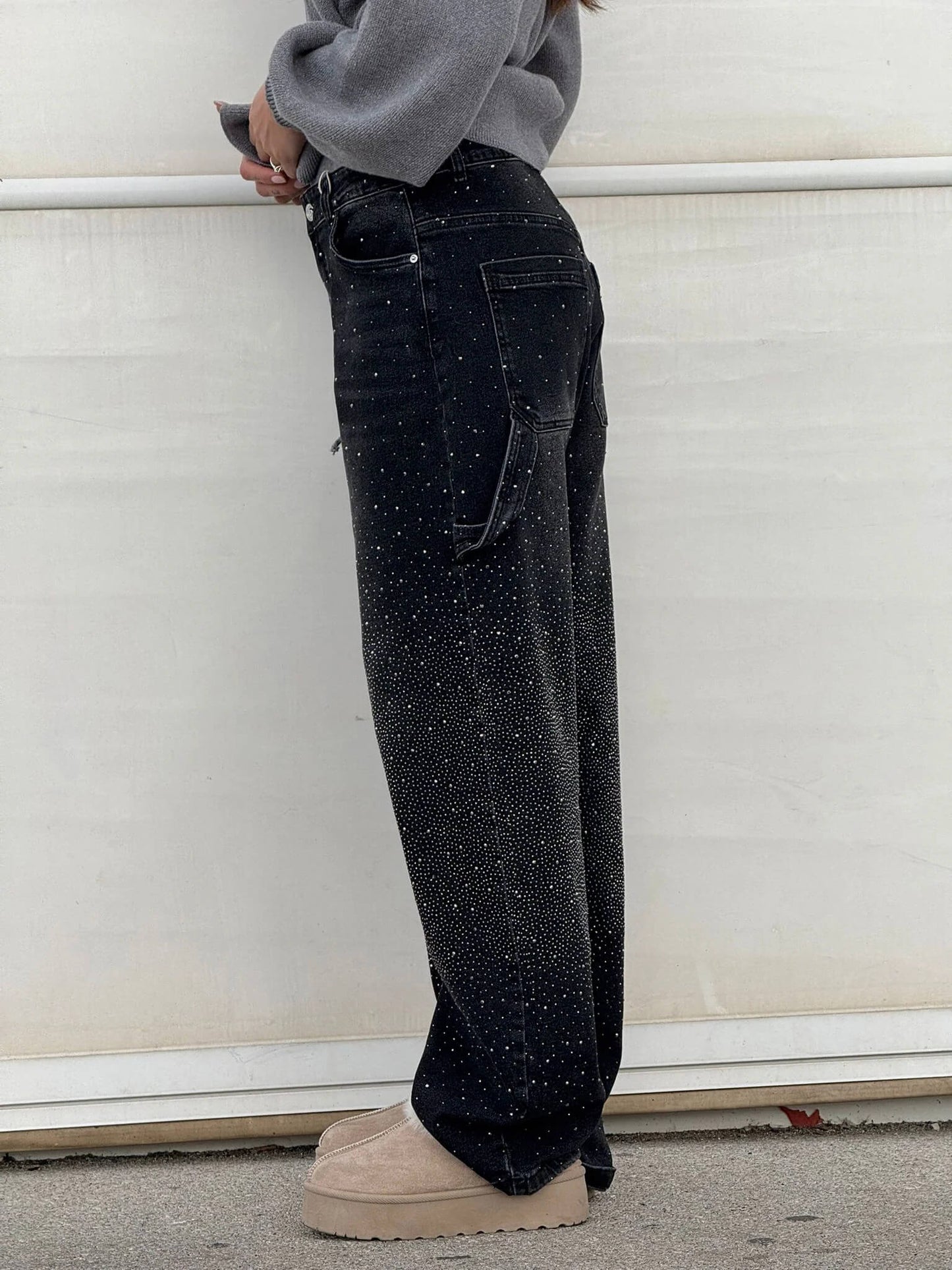 Gertrud | Jeans perlas diamante