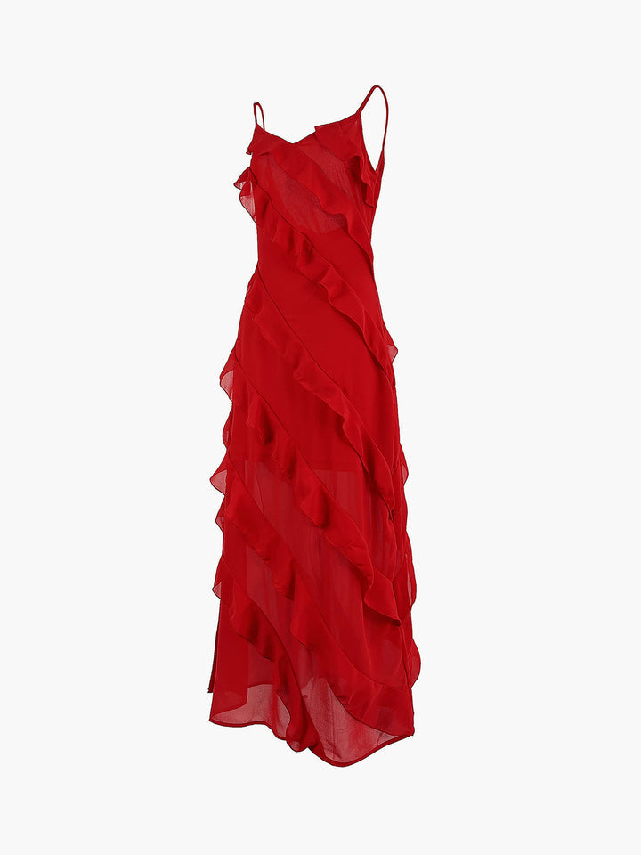 Rosaria | Elegante vestido con volantes