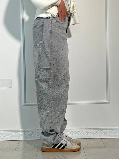 Gertrud | Jeans perlas diamante