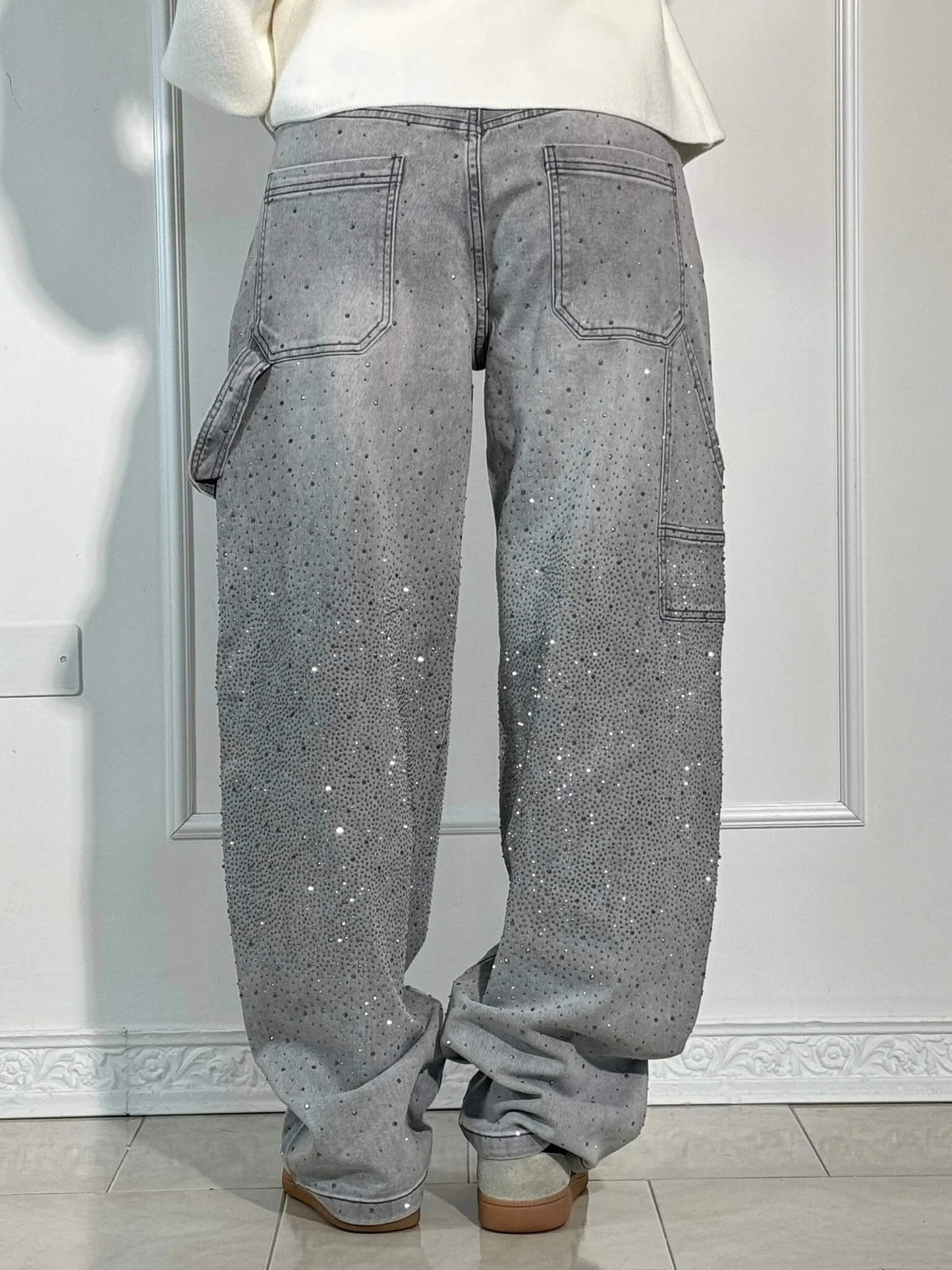 Gertrud | Jeans perlas diamante
