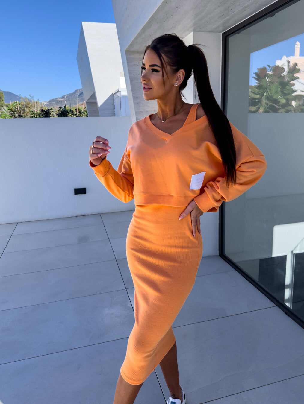 Hailey | Conjunto de sudadera y vestido cómodos Deluxe