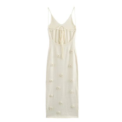 Leia | Vestido con detalle de rosas