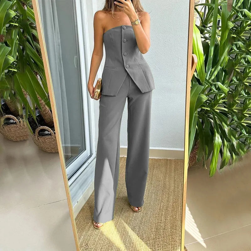 Natasha | Conjunto elegante sin mangas