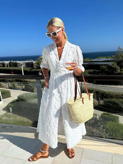 Dorothea | Vestido floral blanco V