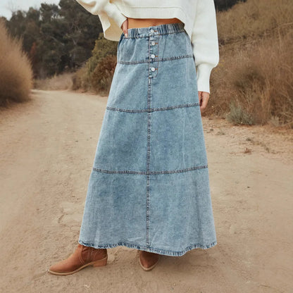 Linda | Falda vaquera maxi
