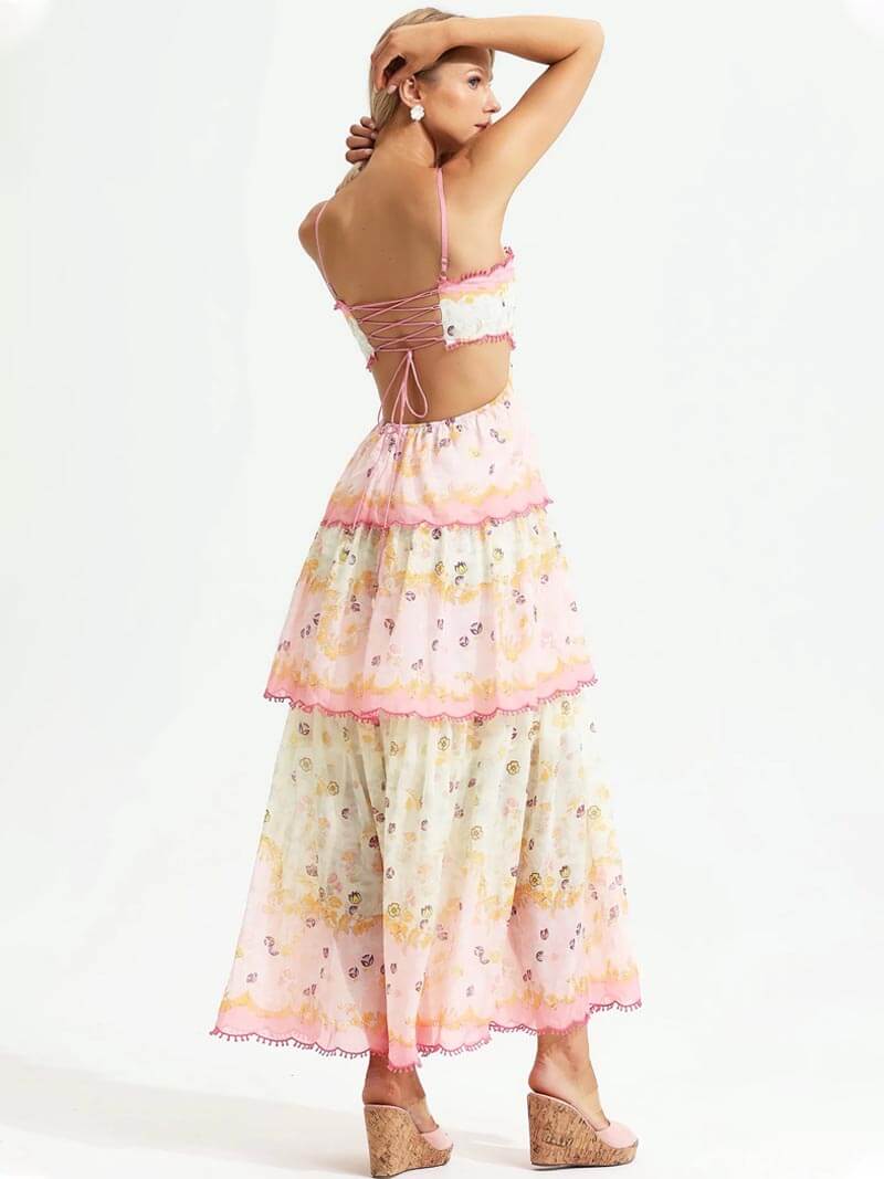 Selena | Vestido largo fleco