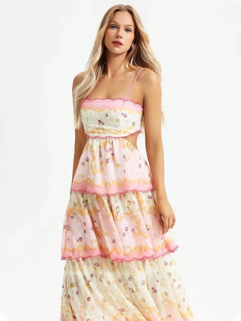 Selena | Vestido largo fleco