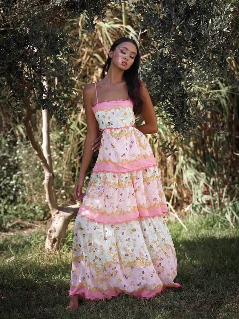 Selena | Vestido largo fleco