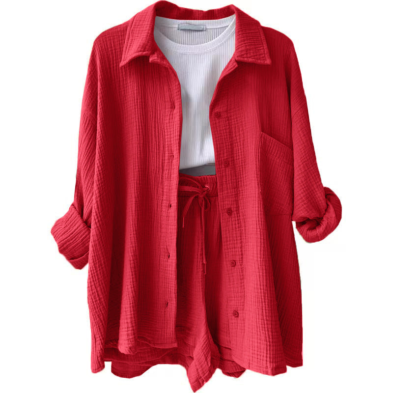 Leonie | Conjunto informal de ropa de estar por casa de algodón