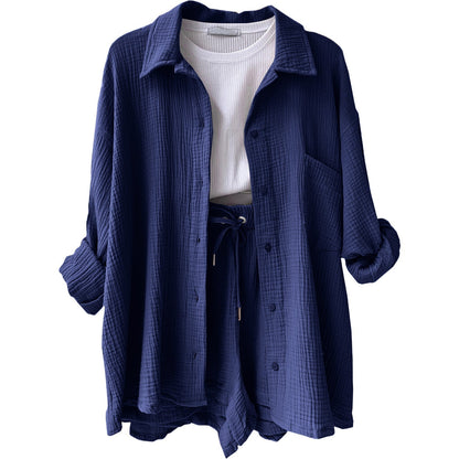 Leonie | Conjunto informal de ropa de estar por casa de algodón
