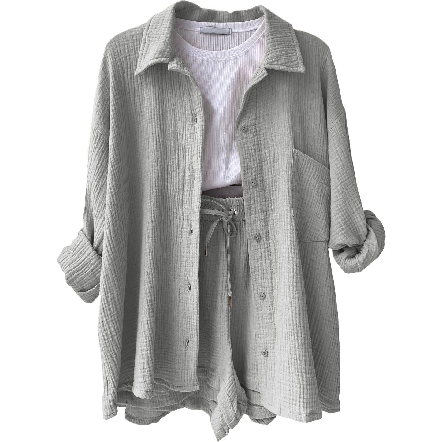 Leonie | Conjunto informal de ropa de estar por casa de algodón