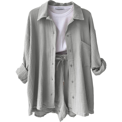 Leonie | Conjunto informal de ropa de estar por casa de algodón