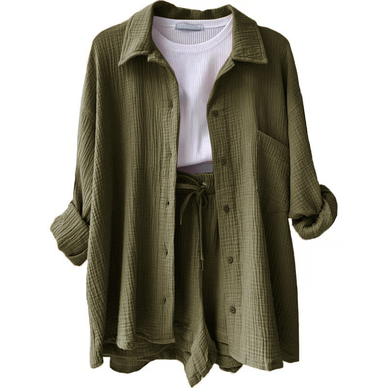 Leonie | Conjunto informal de ropa de estar por casa de algodón
