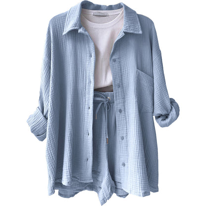 Leonie | Conjunto informal de ropa de estar por casa de algodón