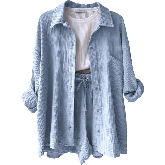 Leonie | Conjunto informal de ropa de estar por casa de algodón