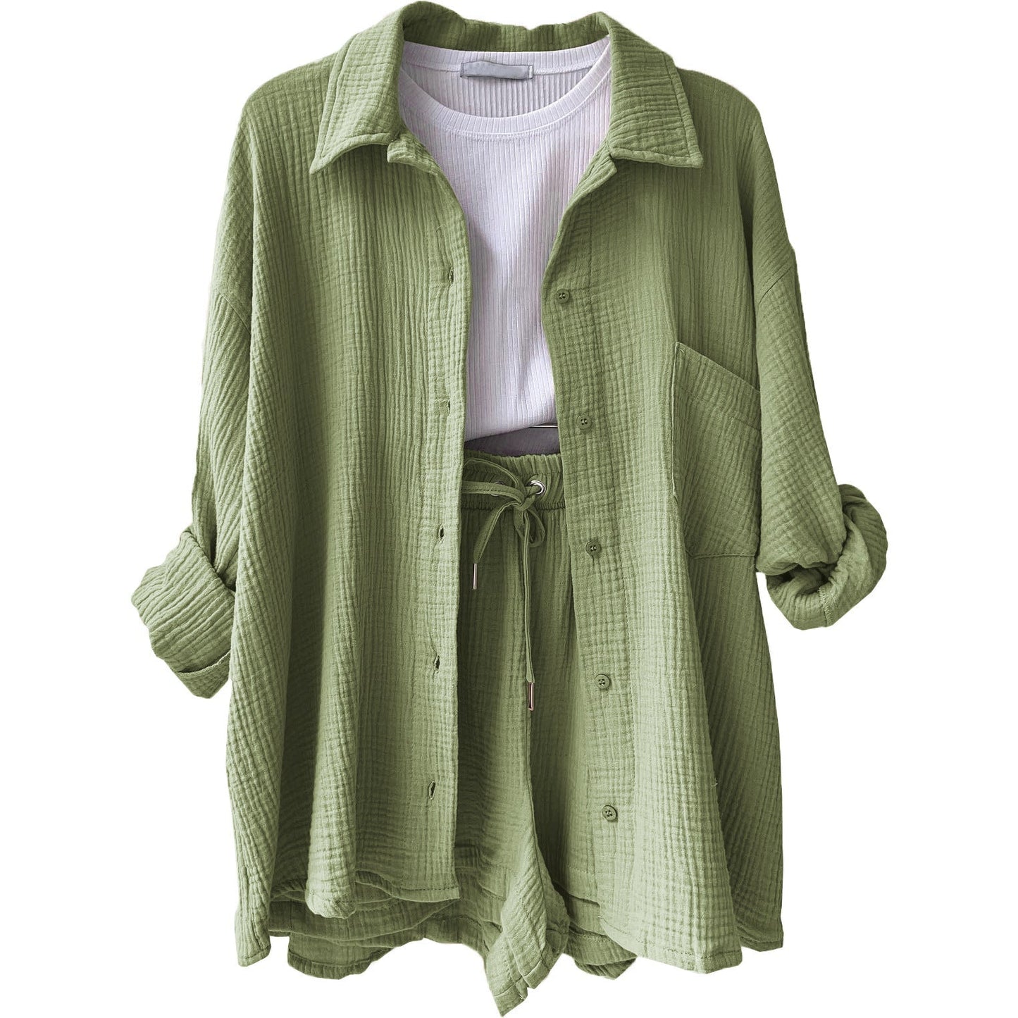 Leonie | Conjunto informal de ropa de estar por casa de algodón