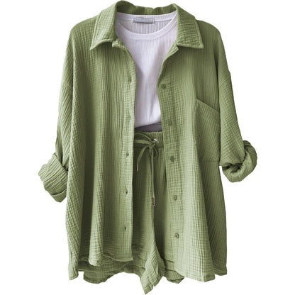 Leonie | Conjunto informal de ropa de estar por casa de algodón