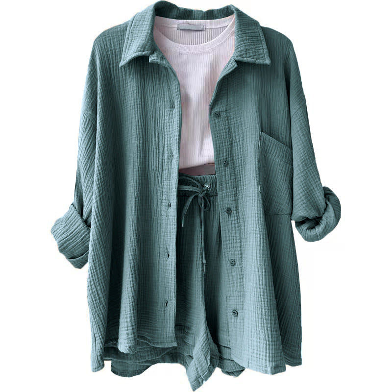 Leonie | Conjunto informal de ropa de estar por casa de algodón