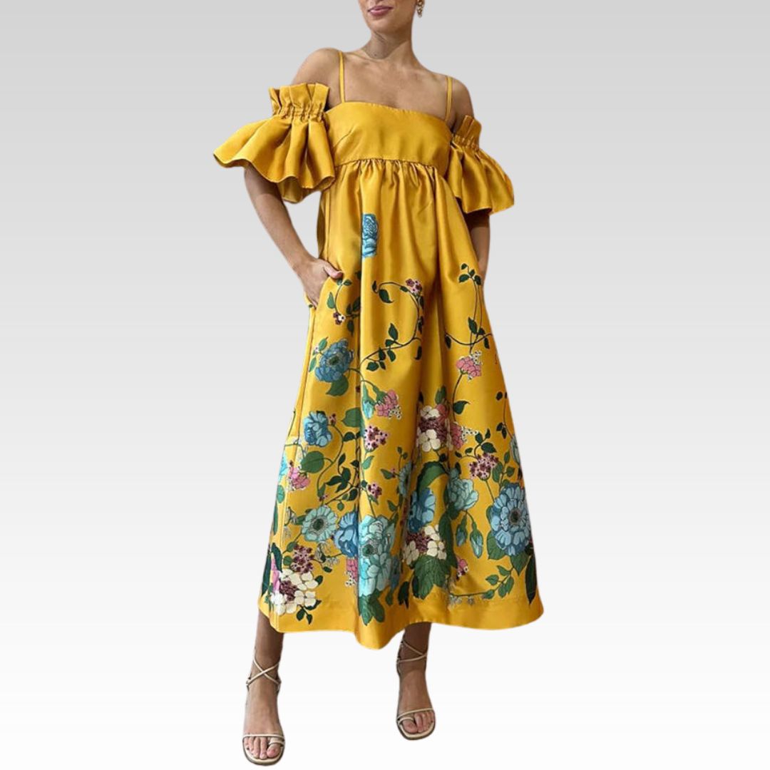 Arielle | Vestido elegante con mangas únicas y bolsillos prácticos