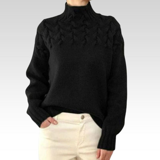 Erika | Jersey de cuello alto trenzas