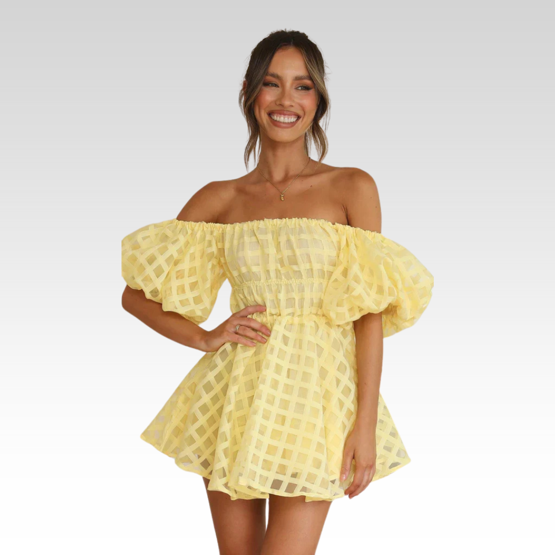 Ivy | Minivestido con mangas abullonadas