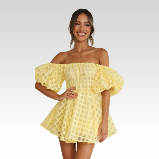 Ivy | Minivestido con mangas abullonadas