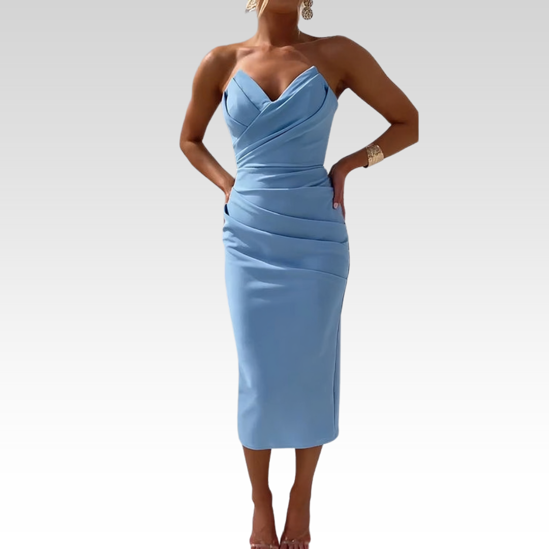 Laura | Vestido sin tirantes triangulo