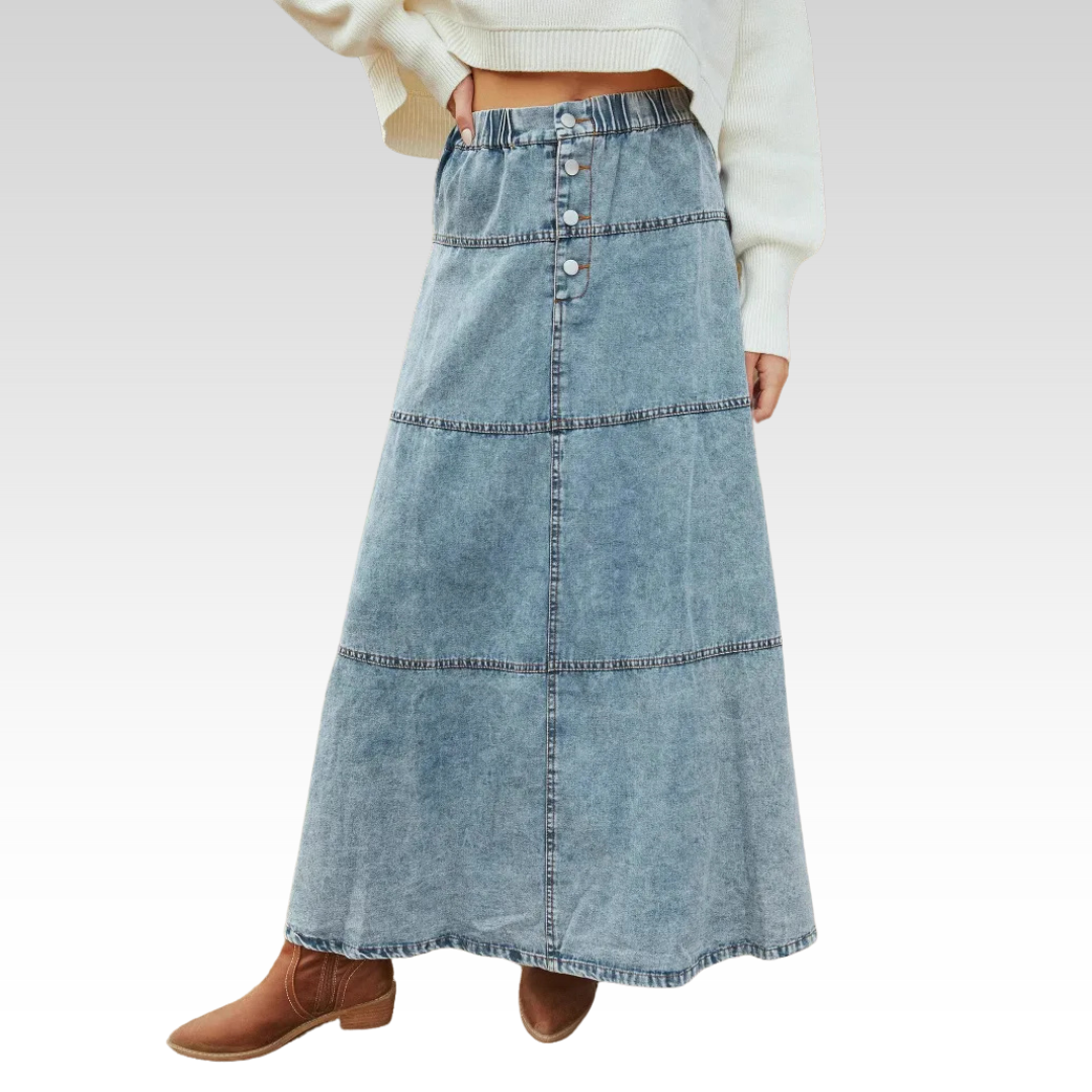 Linda | Falda vaquera maxi