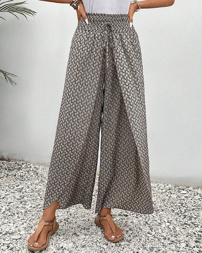 Stella | Pantalones Lisette con pierna ancha y estampado geométrico