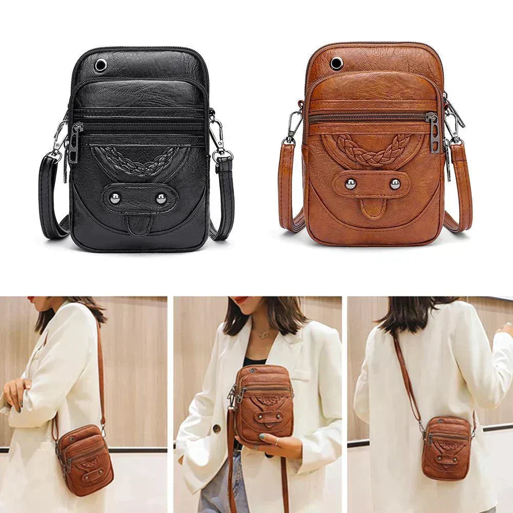 Clara | Bolso bandolera vintage de cuero