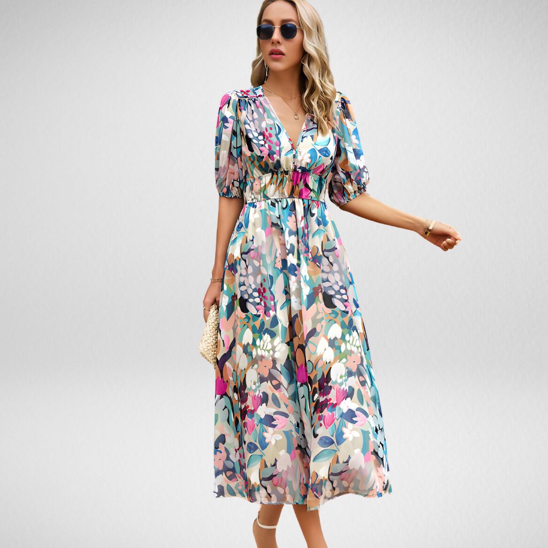 Moni | Vestido encantador con escote en V