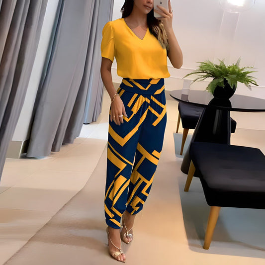 Alexandra | Conjunto moderno con blusa y pantalones