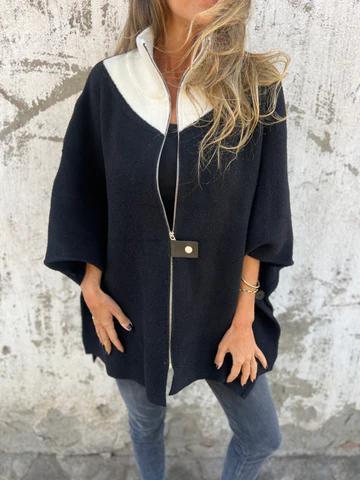 Meli | Chaqueta informal con cuello alto y cremallera.