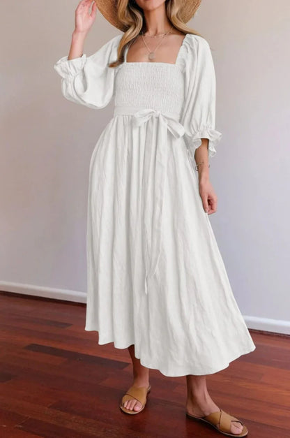 Ophelia | Vestido francés con mangas con volantes