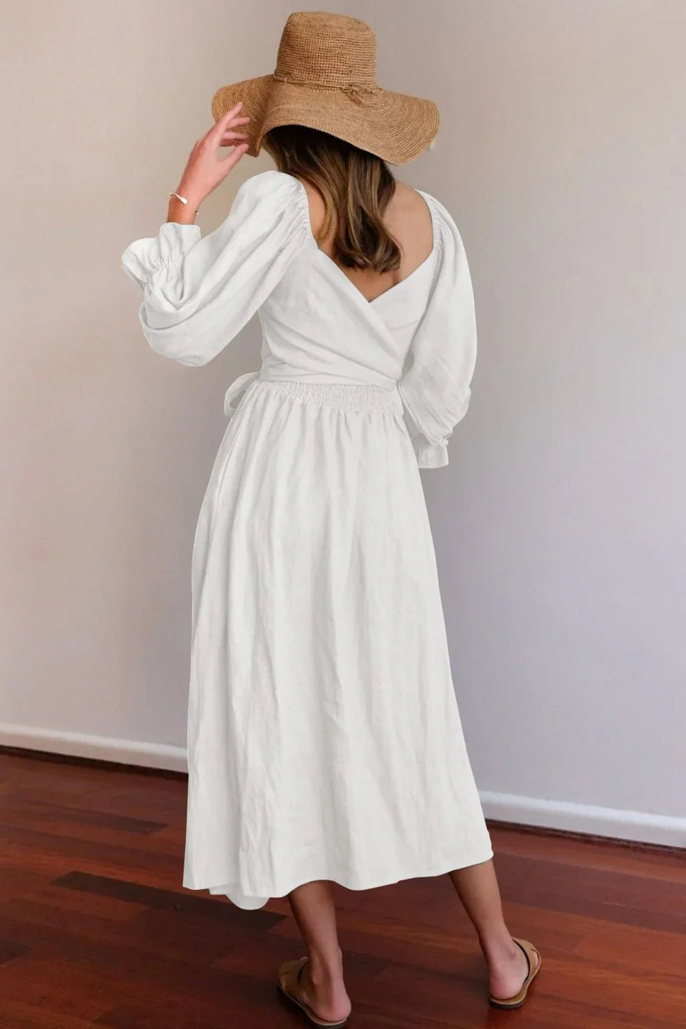 Ophelia | Vestido francés con mangas con volantes