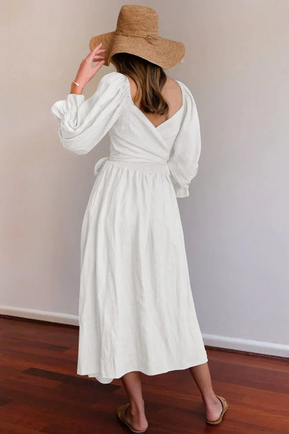 Ophelia | Vestido francés con mangas con volantes