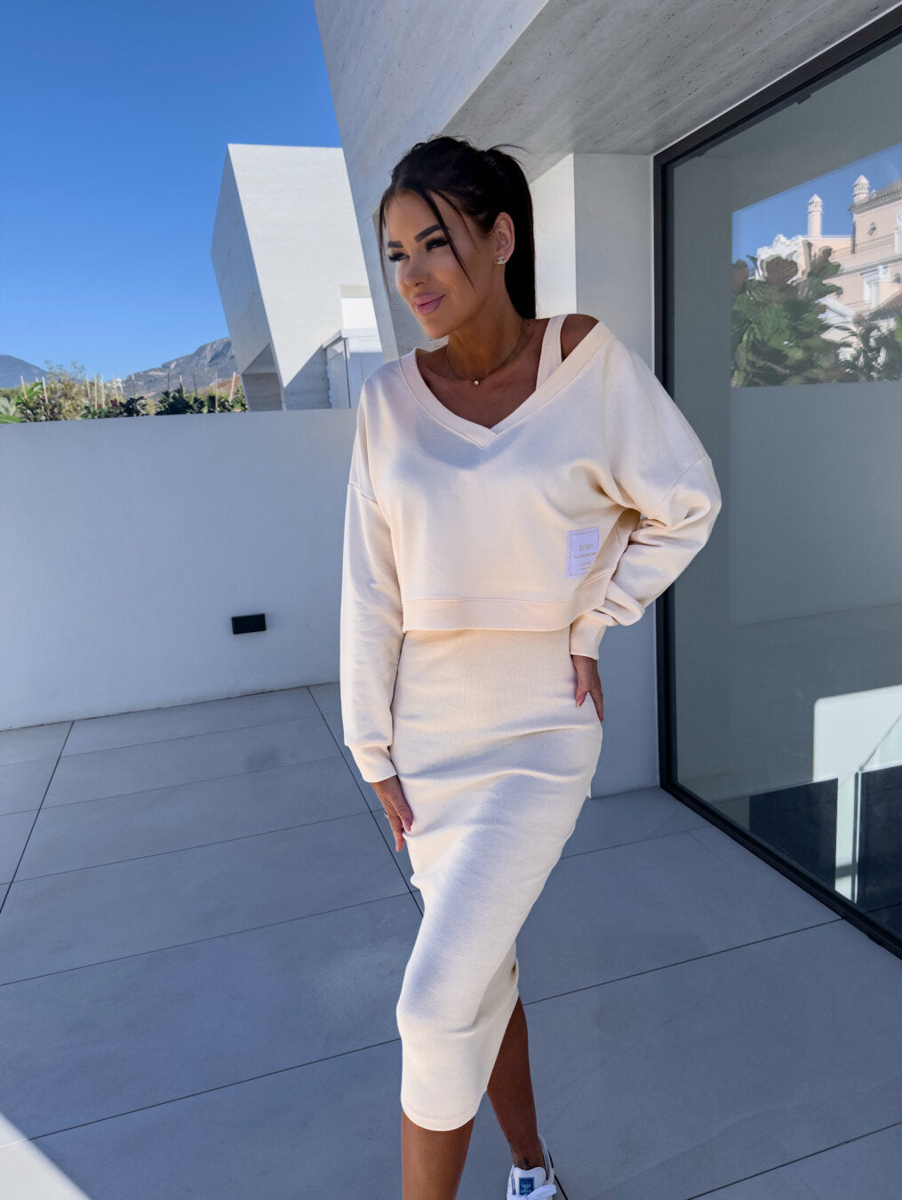 Hailey | Conjunto de sudadera y vestido cómodos Deluxe