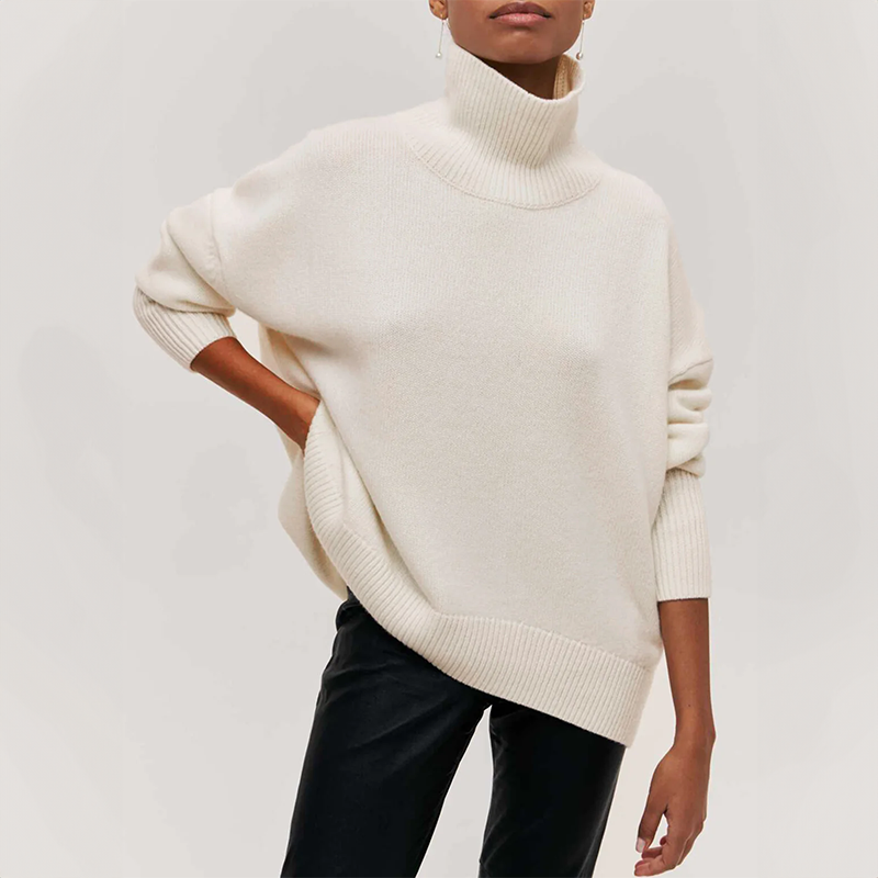 Amelia | Elegante jersey de cuello alto de punto