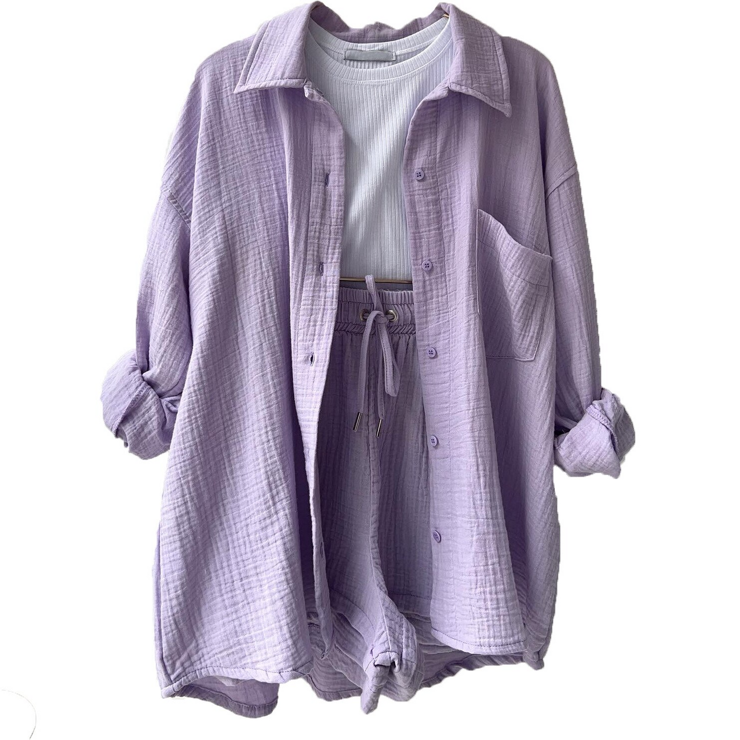 Leonie | Conjunto informal de ropa de estar por casa de algodón