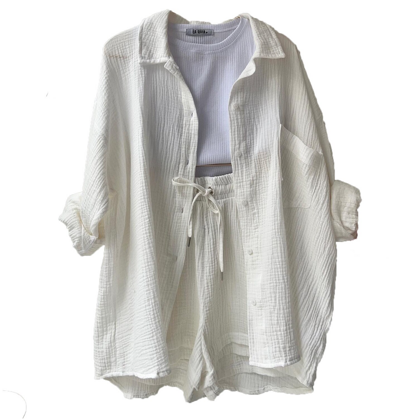 Leonie | Conjunto informal de ropa de estar por casa de algodón