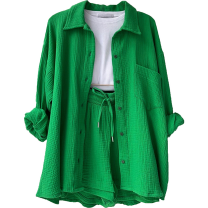 Leonie | Conjunto informal de ropa de estar por casa de algodón