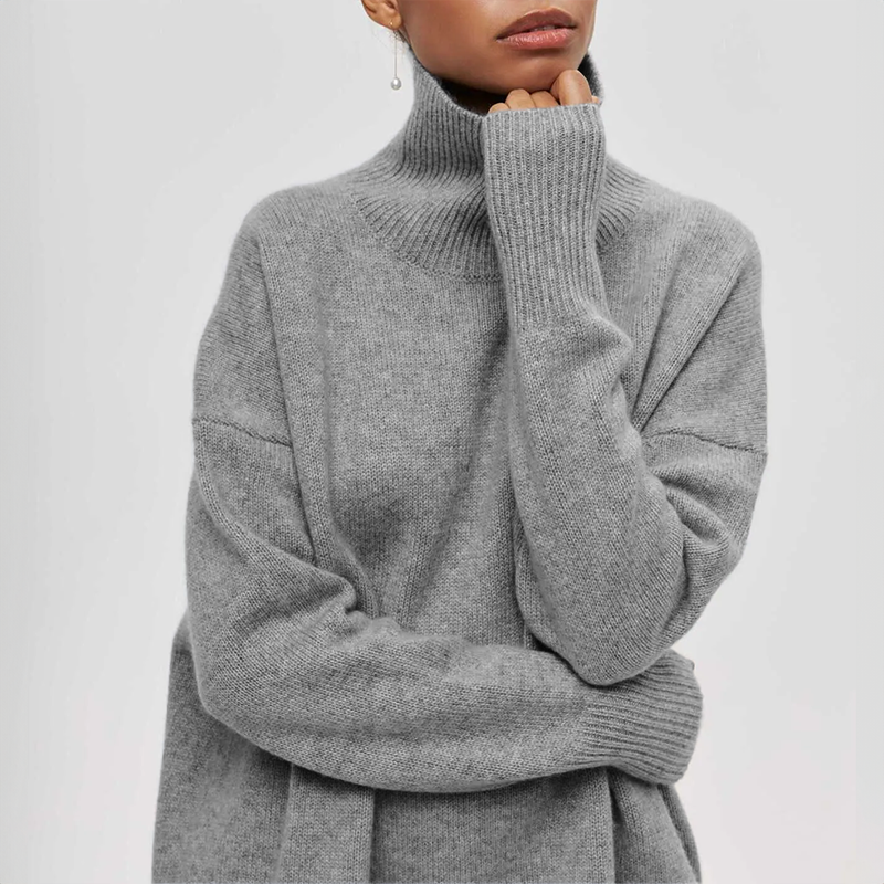 Amelia | Elegante jersey de cuello alto de punto